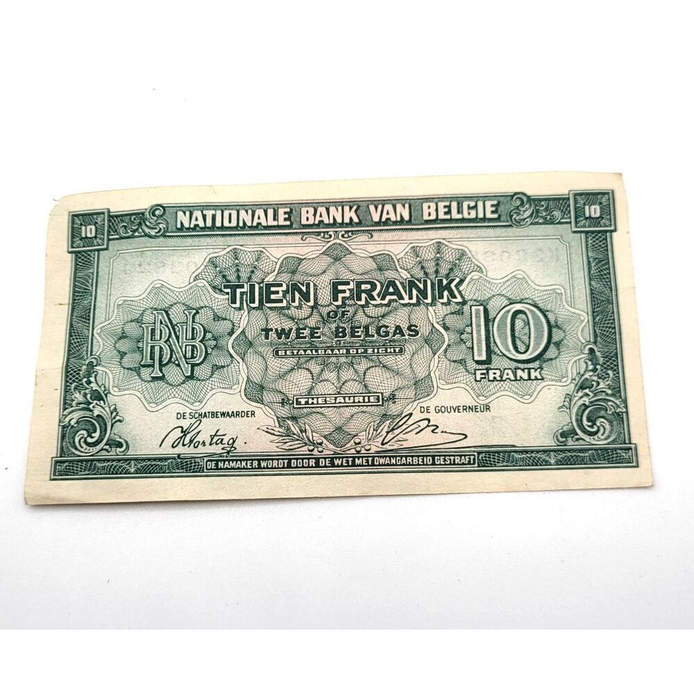 1943 Belgium 10 francs